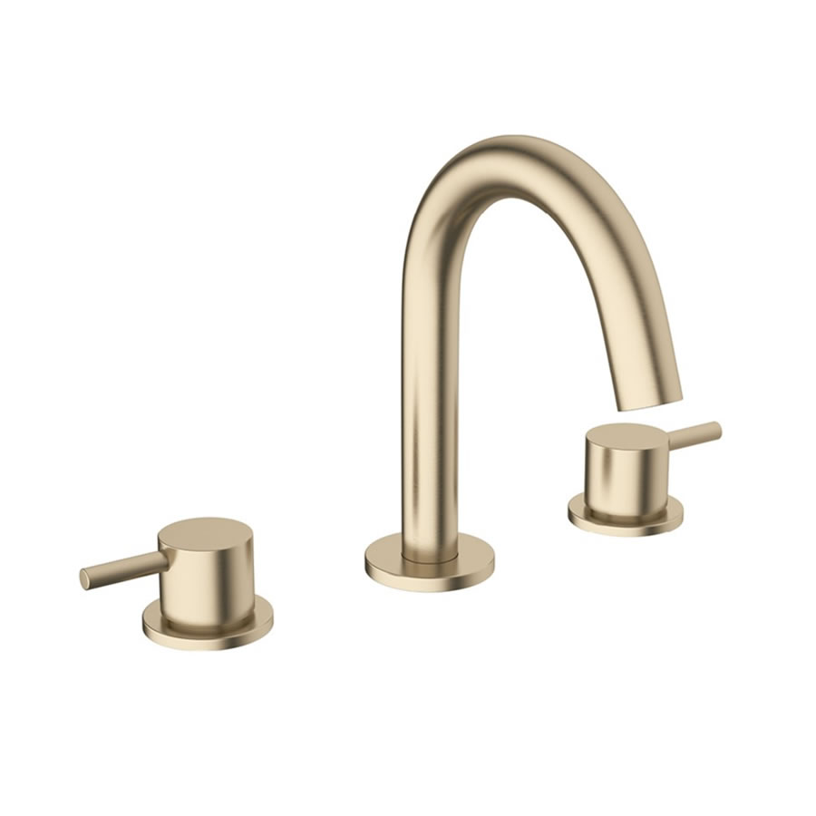 Mike Pro basin 3 hole set Brushed brass